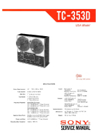 Sony TC-353D - Service Manual 
